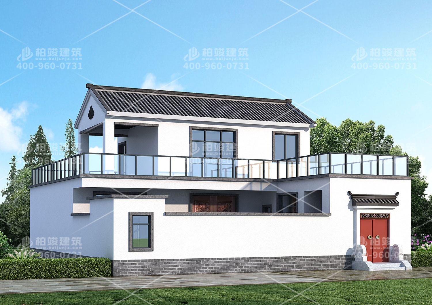 二層房屋設計圖，中式風格設計