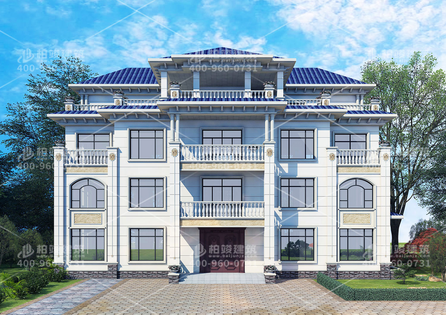 四層超級豪華別墅，建筑好全村羨慕。