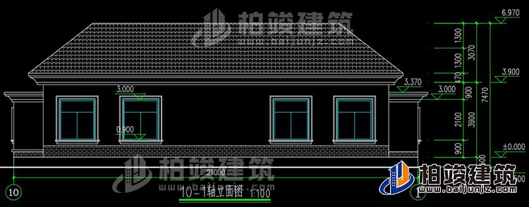 農(nóng)村蓋房設(shè)計(jì)大全一層房子的設(shè)計(jì)圖紙，帶漂亮的小院子BZ116-簡歐風(fēng)格