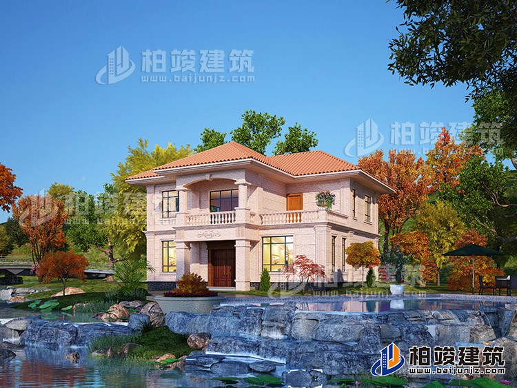 經(jīng)典戶型二層農(nóng)村小別墅設(shè)計(jì)圖，造價(jià)25萬(wàn)內(nèi)BZ2512-簡(jiǎn)歐風(fēng)格